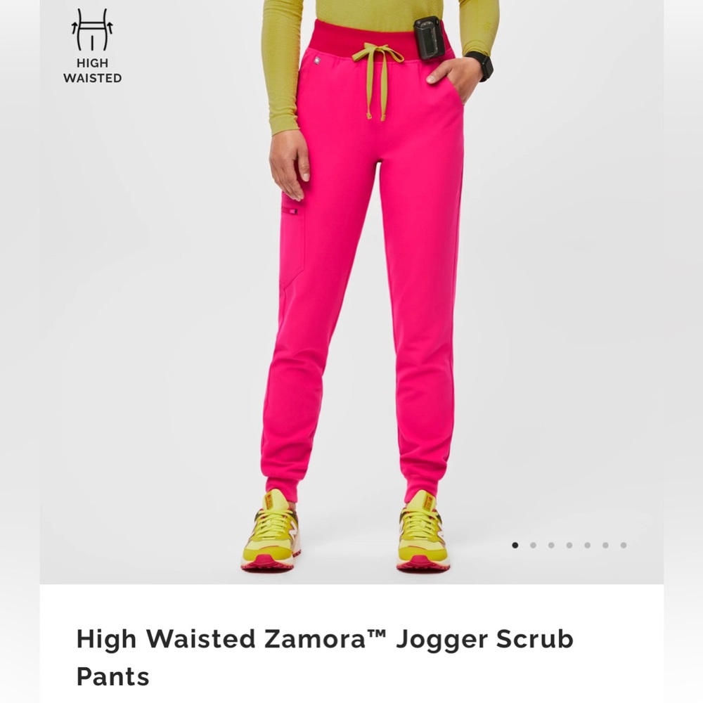 Limited addition shocking pink high waisted scrub pants